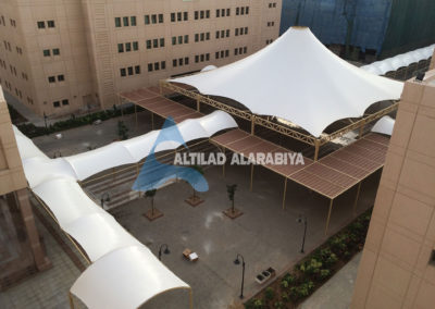 Conical Tent and Walkway Shades in King Abdulaziz University (KAU)