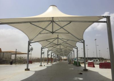 Walkway Shade in Hajj Terminal at King Abdul Aziz International Airport (KAIA-HTC)